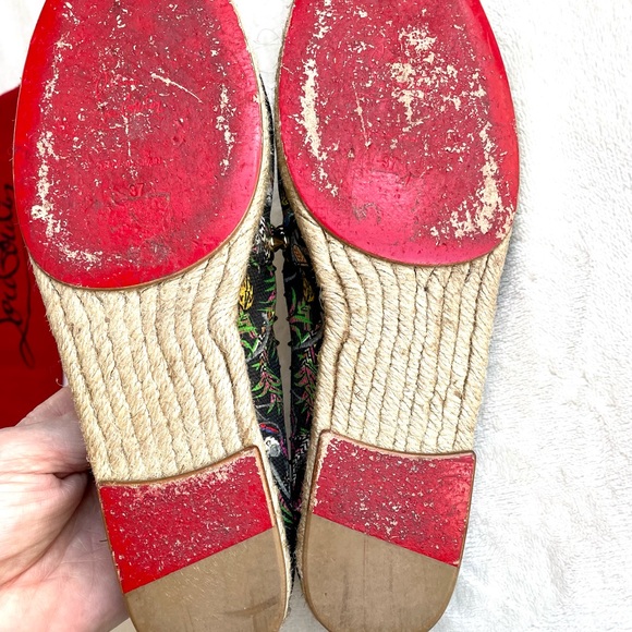 Christian Loubutin Canvas Studded Jungle Print Espadrilles - Picture 11 of 12